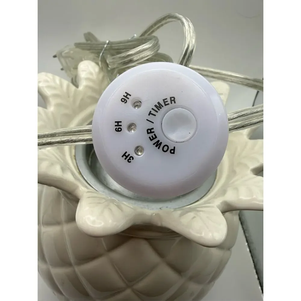 Yankee Candle White Ceramic Pineapple Scenterpiece MeltCup Warmer Tested/Works